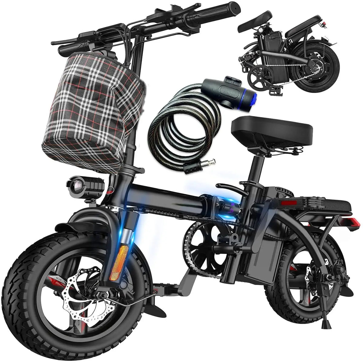 Electric Bike 520W-1200W Motor, 20-28MPH, 32 Miles Range, 48V 10Ah Battery