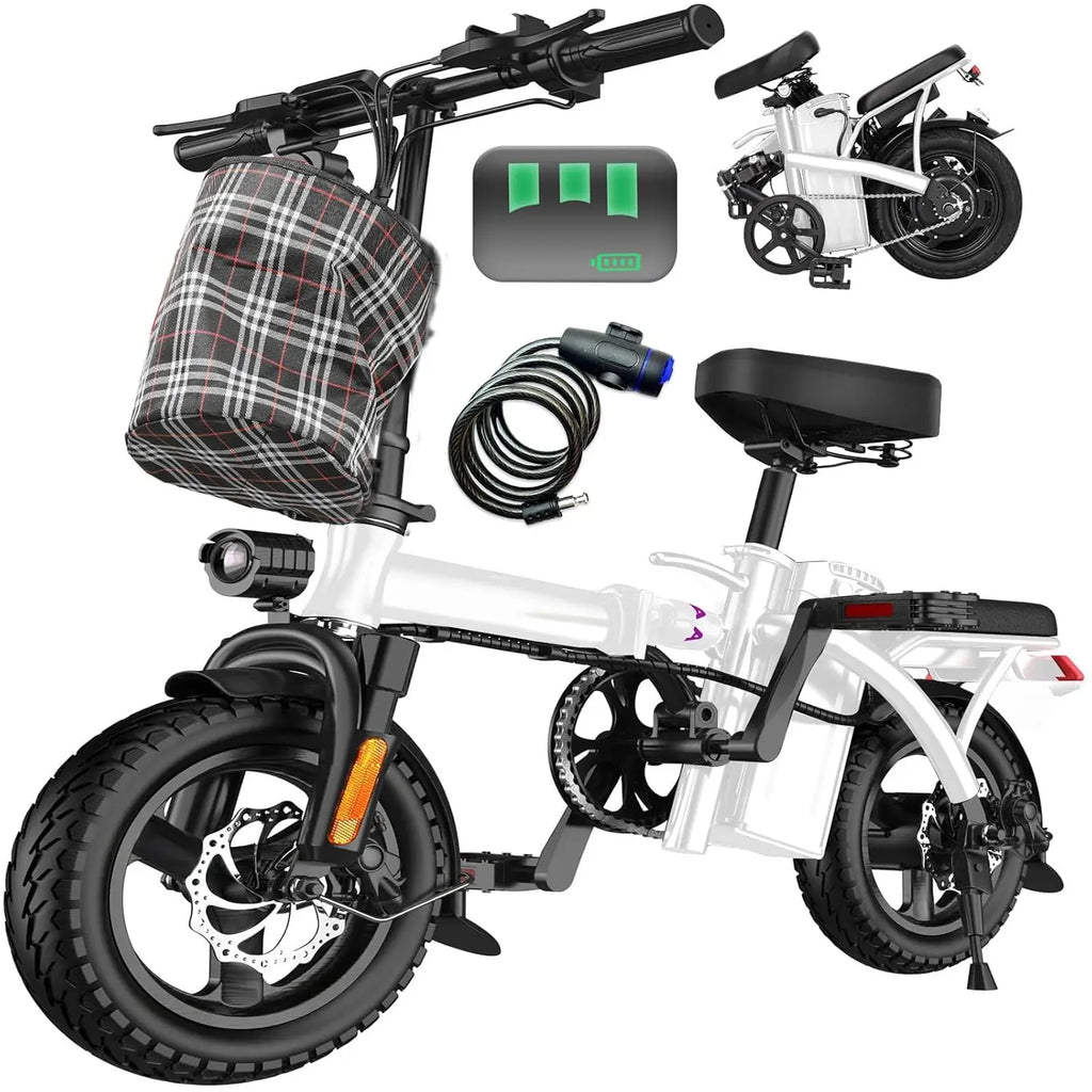 Electric Bike 520W-1200W Motor, 20-28MPH, 32 Miles Range, 48V 10Ah Battery
