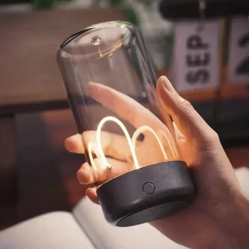 Portable and Rechargeable Light with Interactive Magnetic Flexible Filament