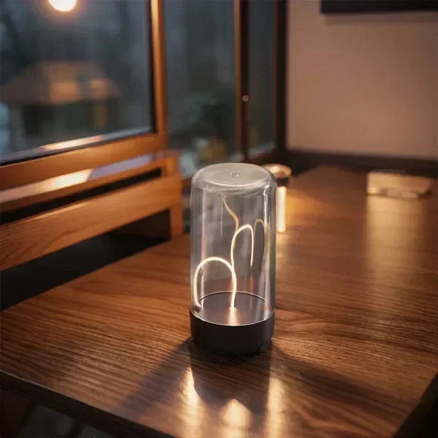 Portable and Rechargeable Light with Interactive Magnetic Flexible Filament