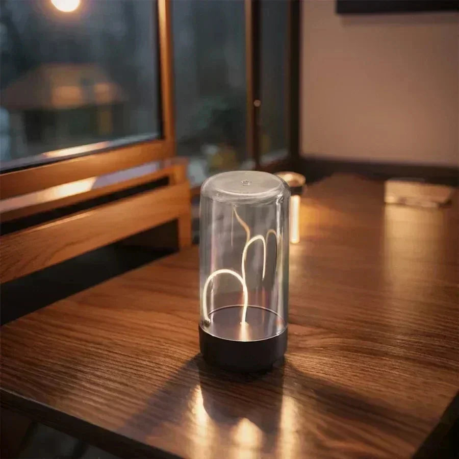 Portable and Rechargeable Light with Interactive Magnetic Flexible Filament