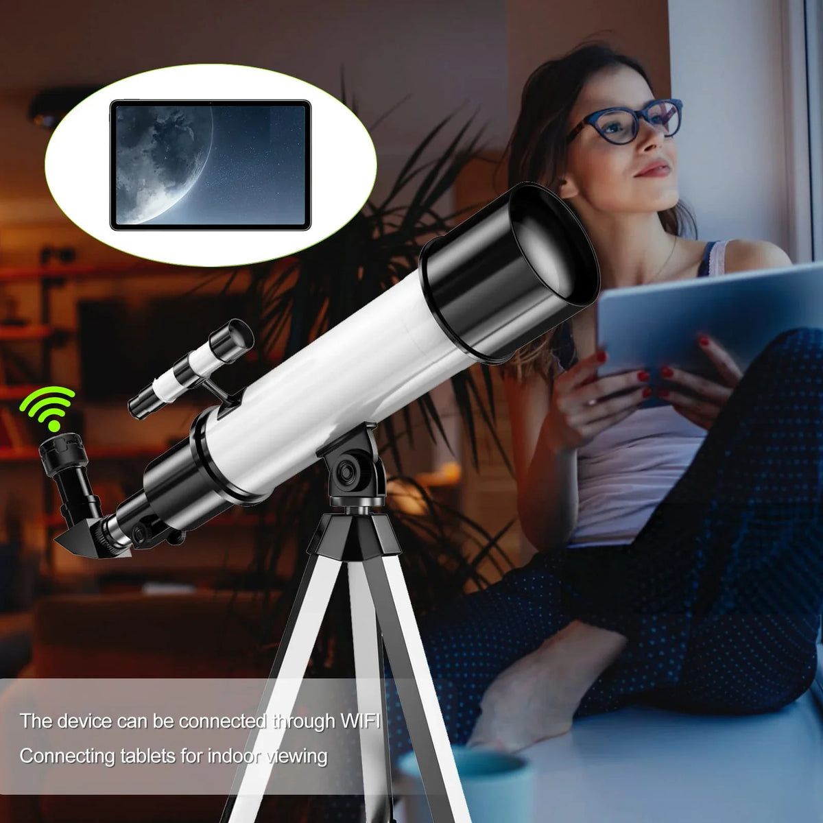 Portable 4K HD Telescope Camera Eyepiece Attachment Wireless