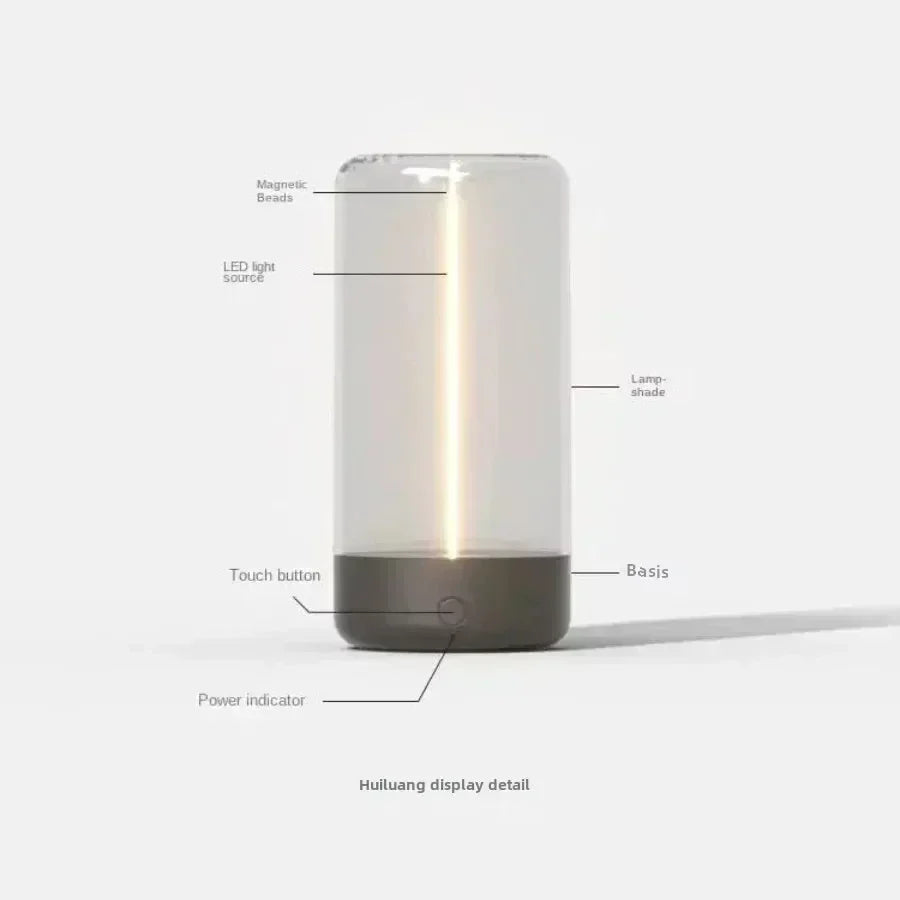 Portable and Rechargeable Light with Interactive Magnetic Flexible Filament