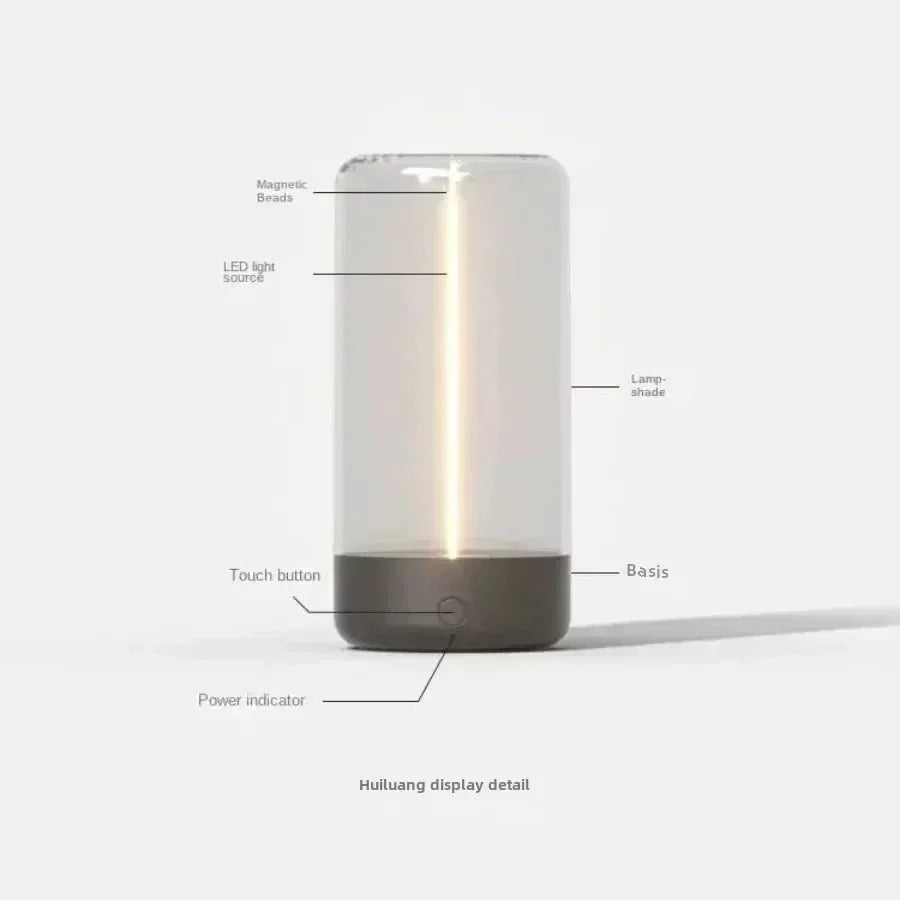 Portable and Rechargeable Light with Interactive Magnetic Flexible Filament