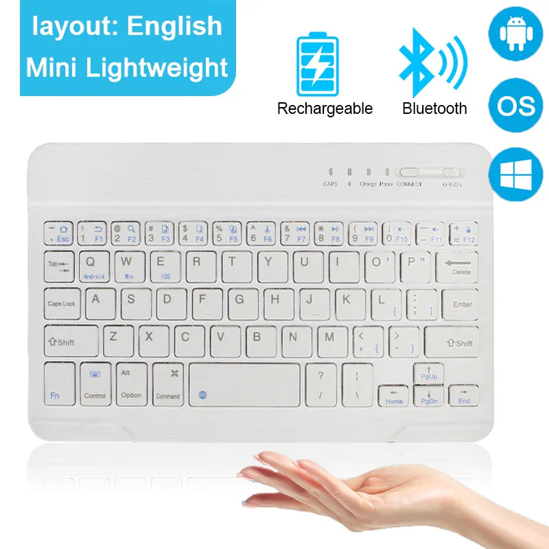 Compact Wireless Keyboard Connect 4 Devices at Once
