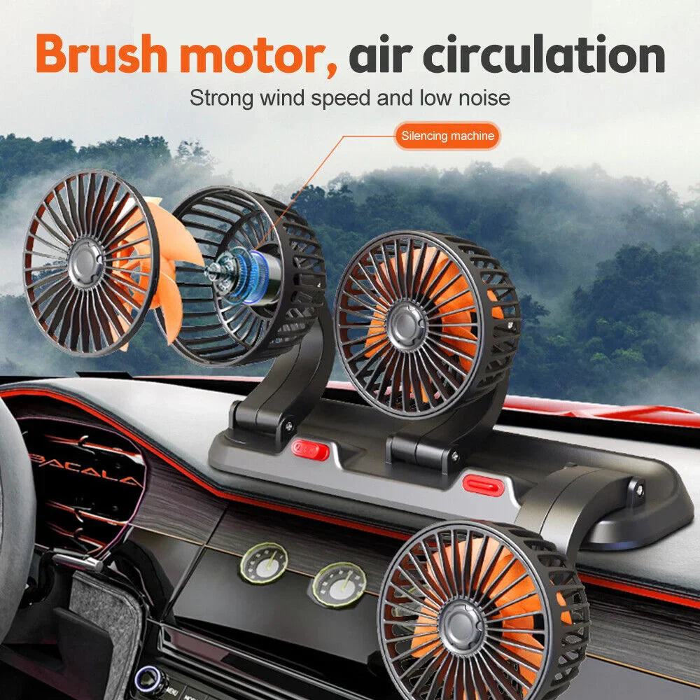 3 Head Automotive Dashboard Electric Fan