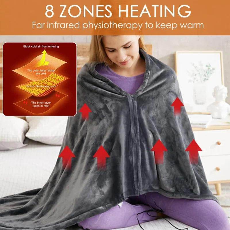 CozyGlow USB Electric Heated Poncho Wrap