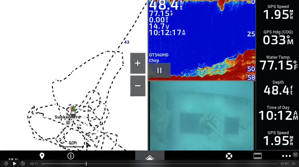 Transom-Mounted Underwater Camera up to 100 meters wide angle