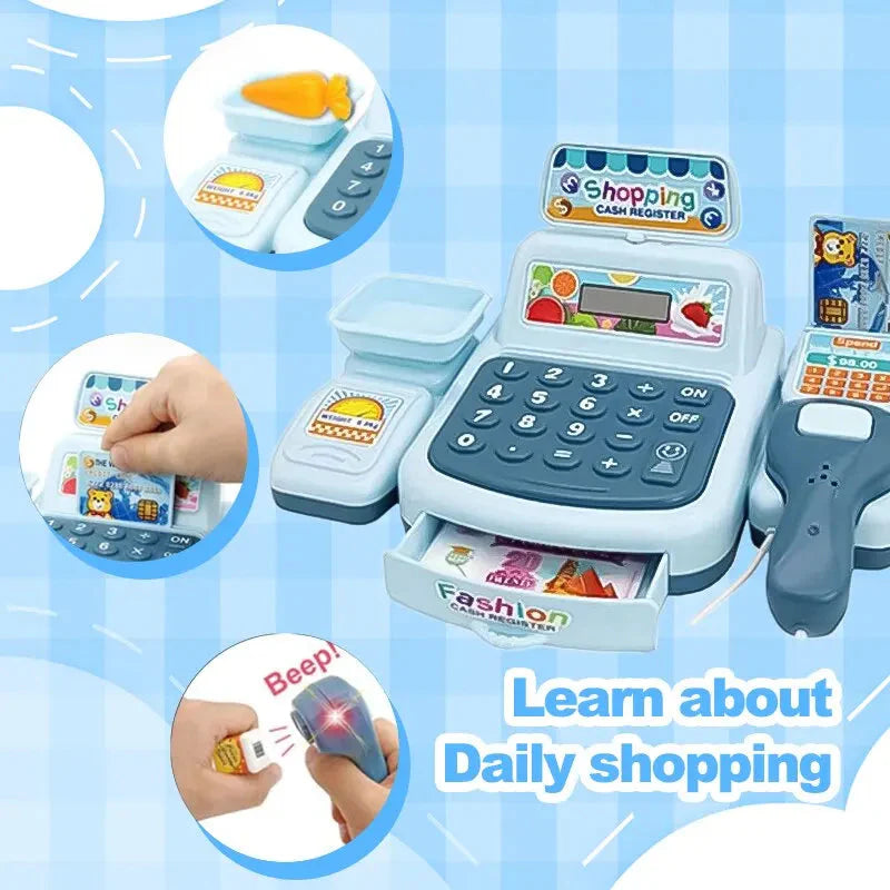 Supermarket Cashier Simulation Toy Sound Effects Cash Drawer