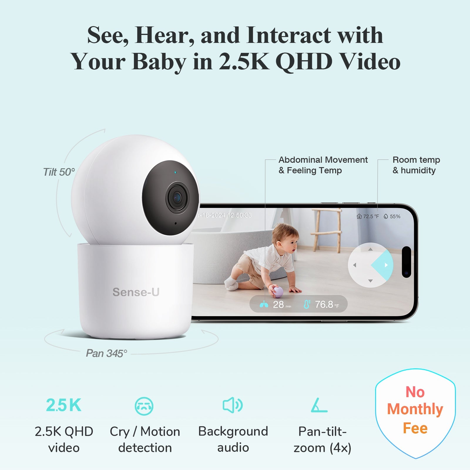 Pro Baby Monitor Tracks Sleep Position and Temperature