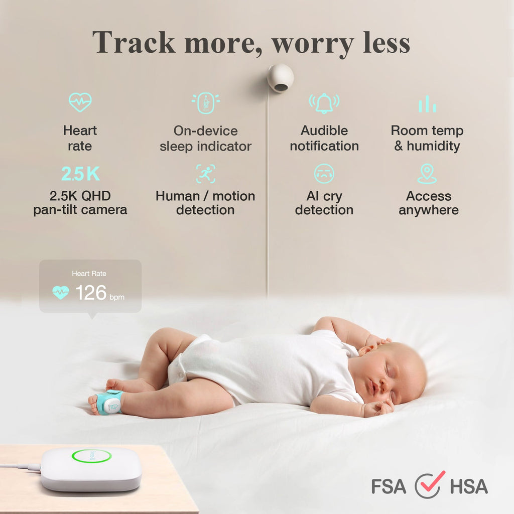 Sense-U Smart Sock Shoe 2 Baby Monitor tracks Heart Rate & Oxygen Levels