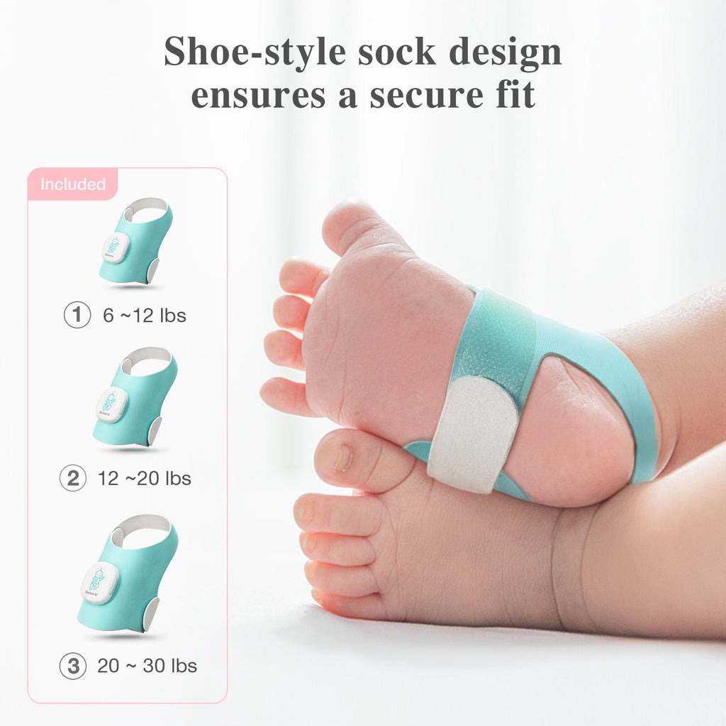 Sense-U Smart Sock Shoe 2 Baby Monitor tracks Heart Rate & Oxygen Levels