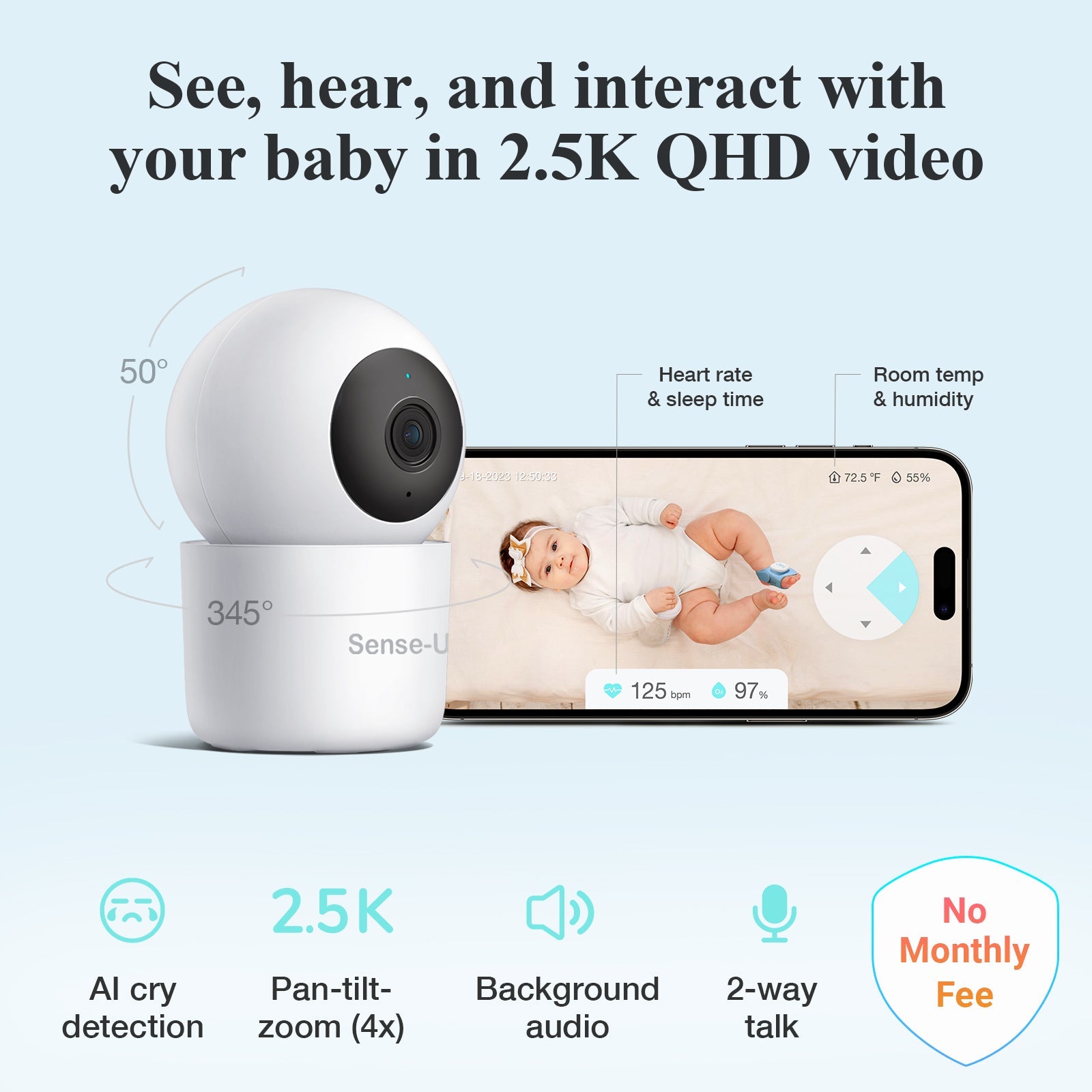 Sense-U Smart Sock Shoe 2 Baby Monitor tracks Heart Rate & Oxygen Levels