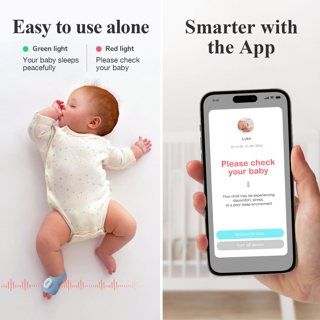 Sense-U Smart Sock Shoe 2 Baby Monitor tracks Heart Rate & Oxygen Levels