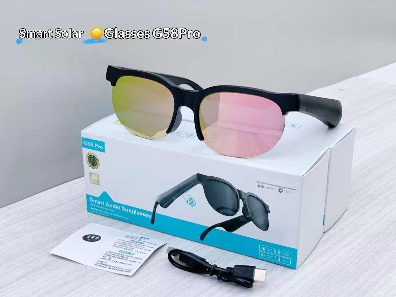 Smart Solar Glasses G58 Pro Hands Free Music & Phone