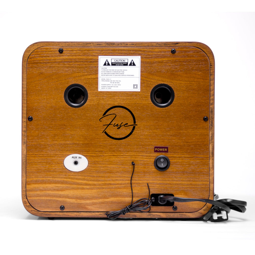 Vintage-Style Wooden AM/FM Radio – Retro Tabletop Radio with Classic Dial Tuning