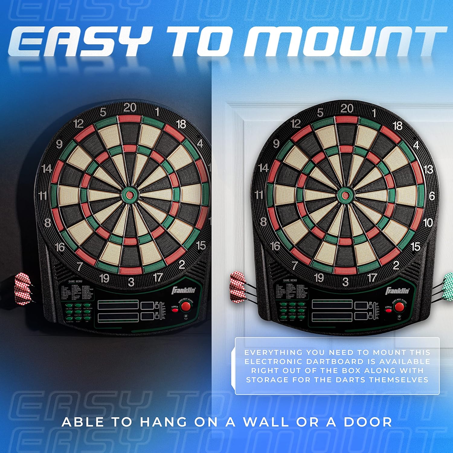 Electronic Dart Board Set 28 different games Digital Scoreboard Soft Tip Darts