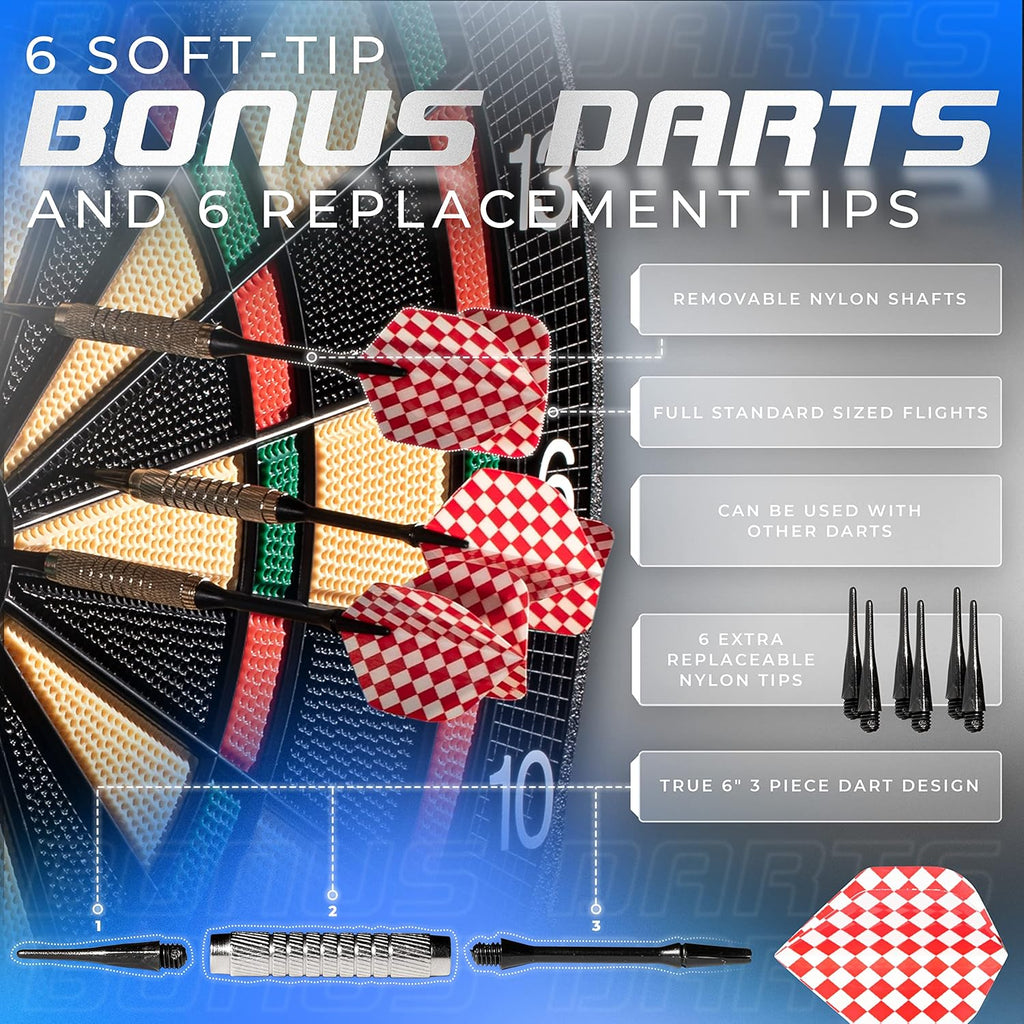 Electronic Dart Board Set 28 different games Digital Scoreboard Soft Tip Darts
