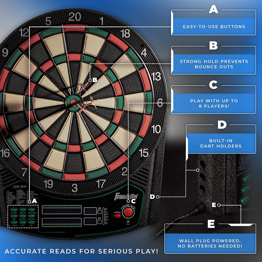 Electronic Dart Board Set 28 different games Digital Scoreboard Soft Tip Darts