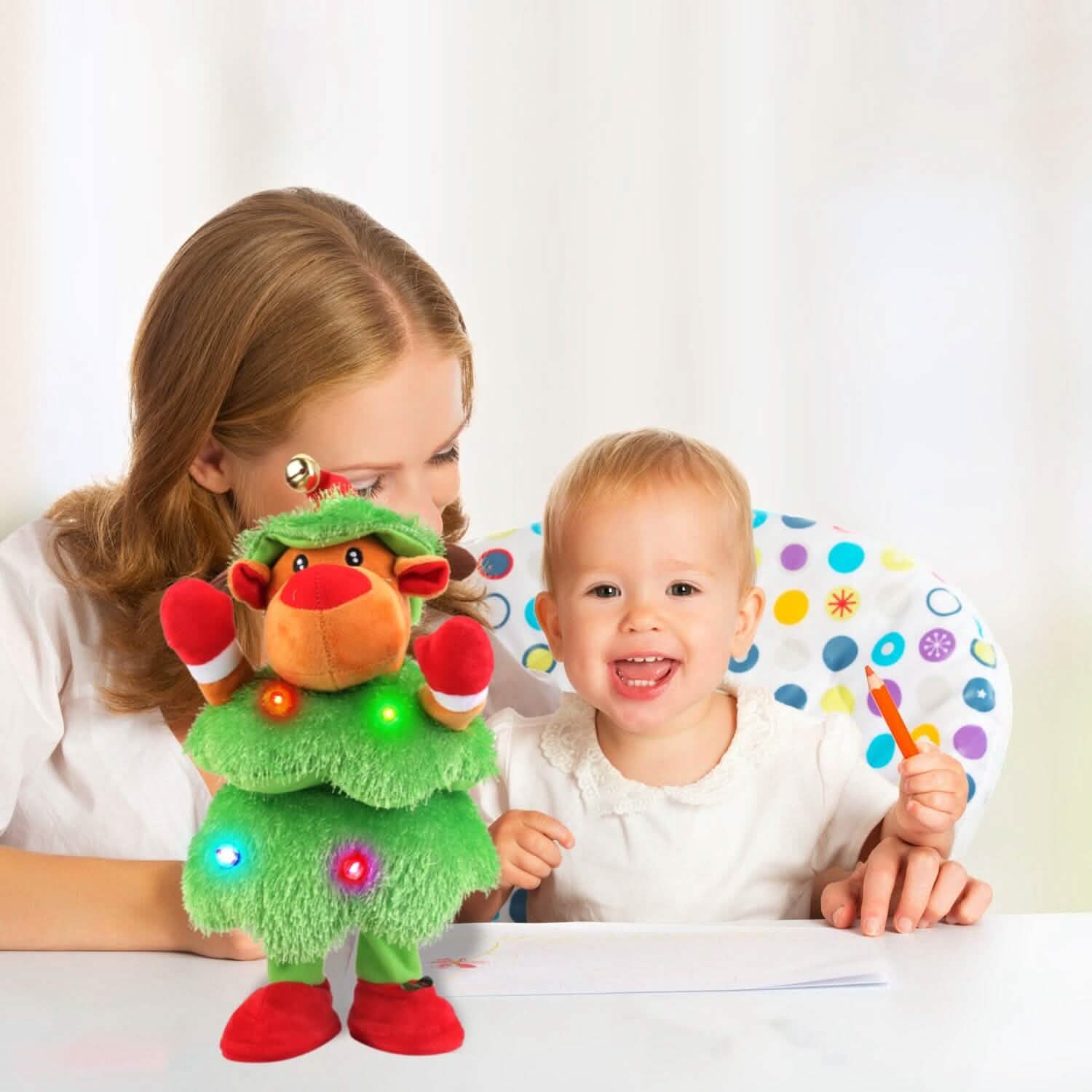 Electric Dancing Singing Plush Toy Elk, Penguin or Snowman