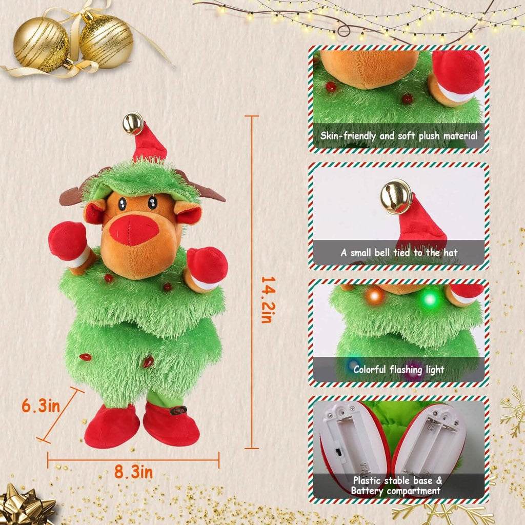 Electric Dancing Singing Plush Toy Elk, Penguin or Snowman