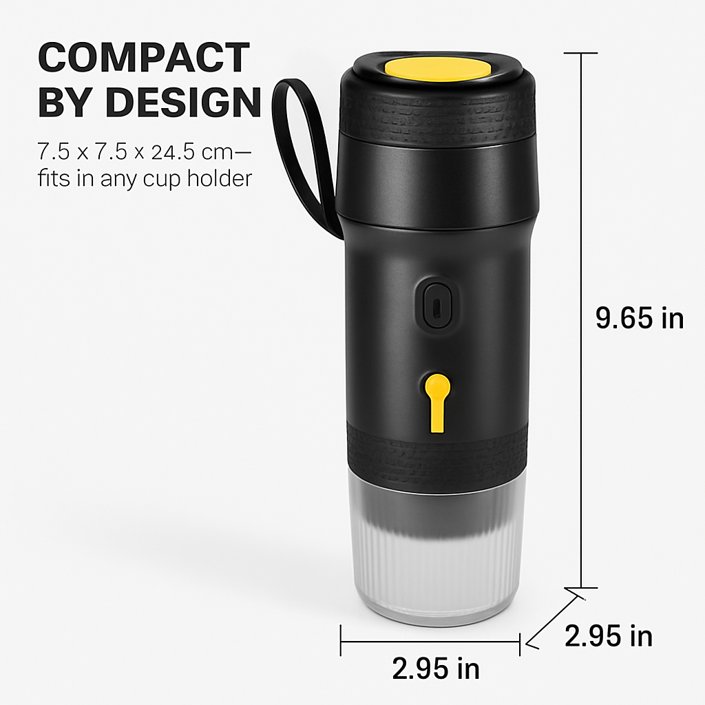 Portable Electric Espresso Machine for Car with 7500mAh Battery