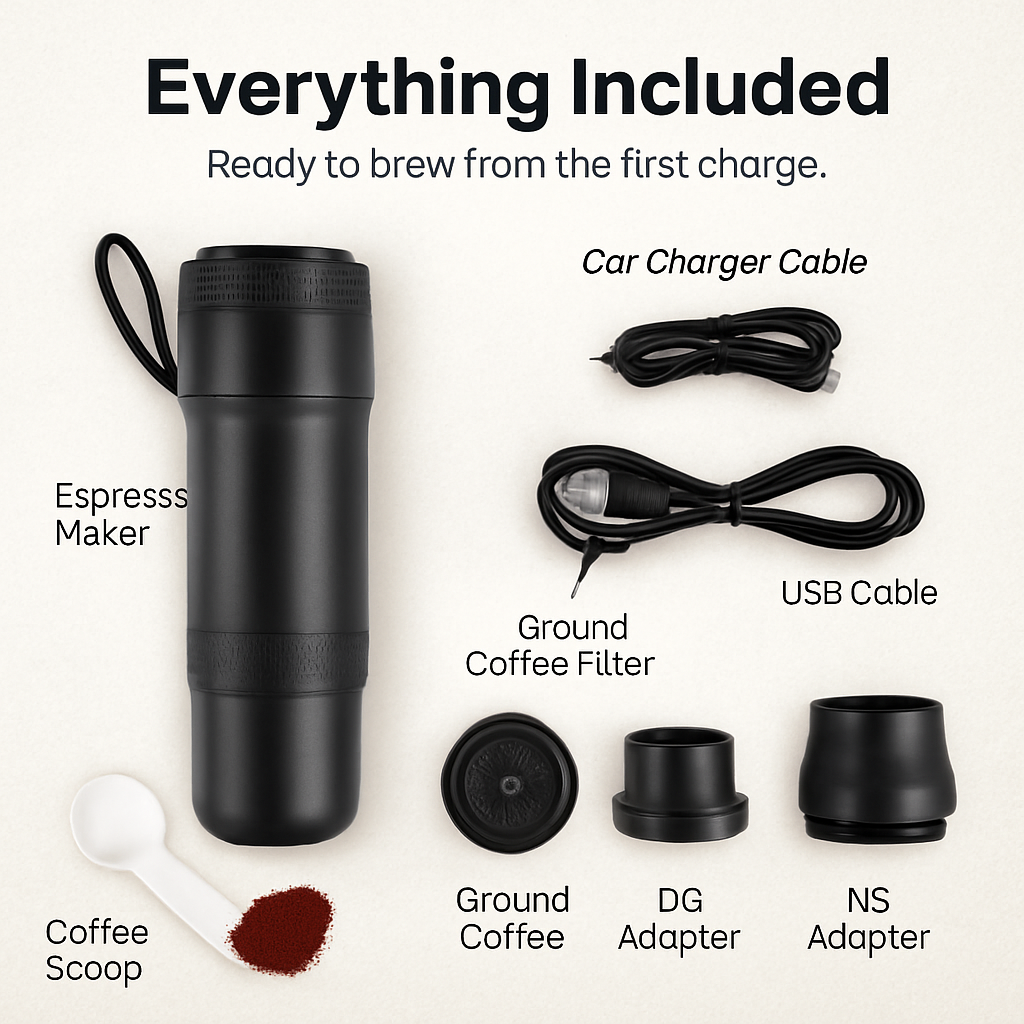 Portable Electric Espresso Machine for Car with 7500mAh Battery