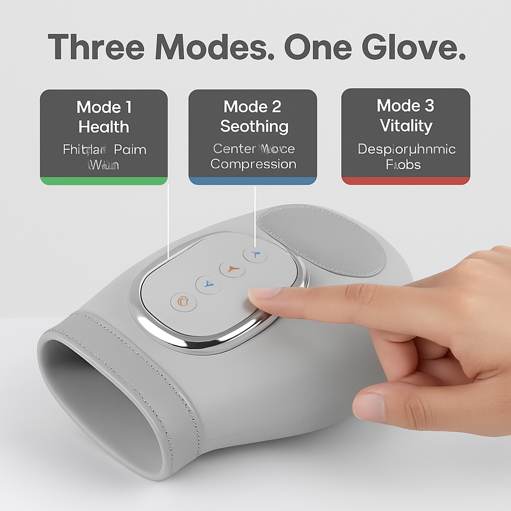 Hand Massager With Heat Compression Cordless Hand Massager for Arthritis Carpal Tunnel with 3 Modes 3 Heat Levels 5 Intensity Levels Disposable Gloves