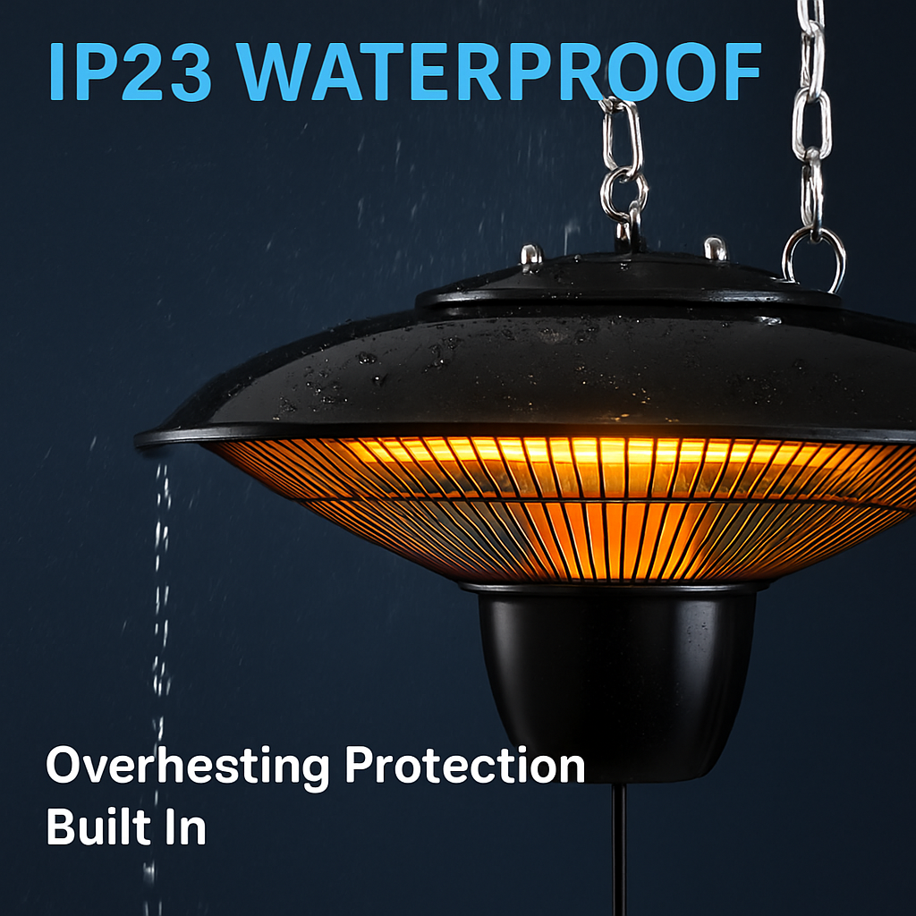 Hanging Patio Heater for Outdoor Use – 1500W
