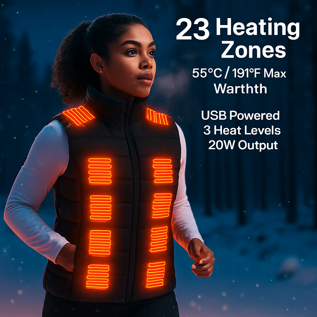 Heated Vest for Winter Outdoor Activities