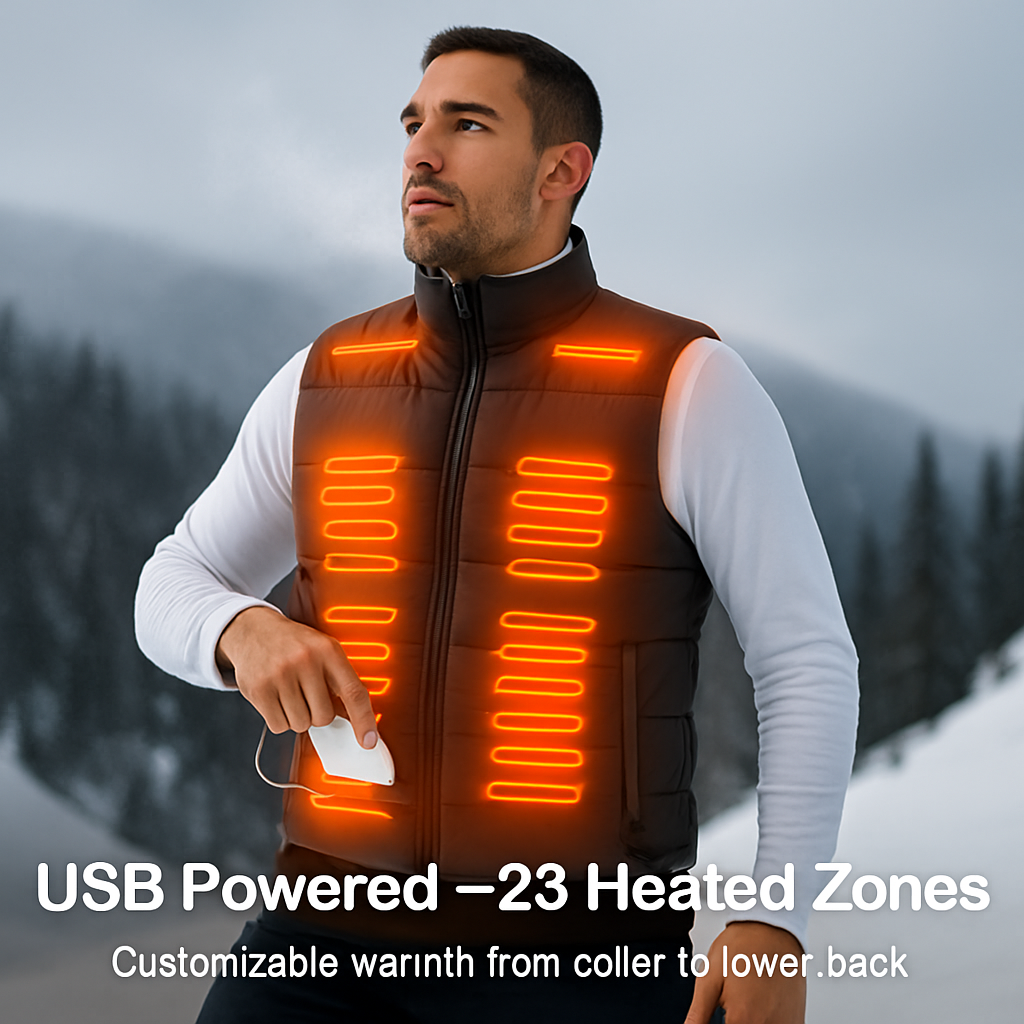 Heated Vest for Winter Outdoor Activities