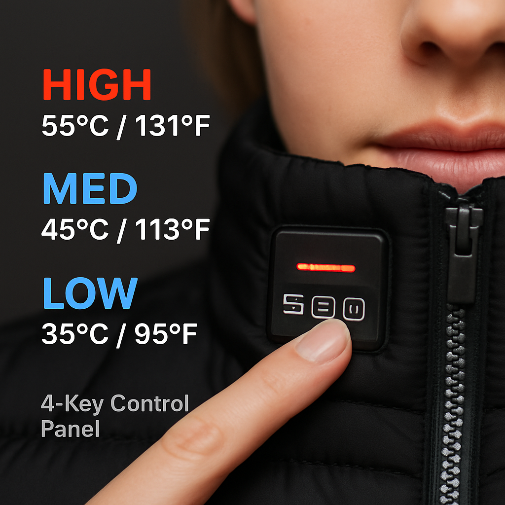 Heated Vest for Winter Outdoor Activities