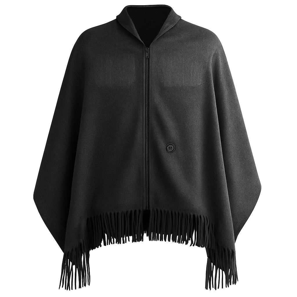 77x24In USB Heated Shawl with Teasel Wearable Heating Blanket Electric Throw Wrap Indoor Outdoor with Zipper 3 Heating Levels Machine Washable for Out