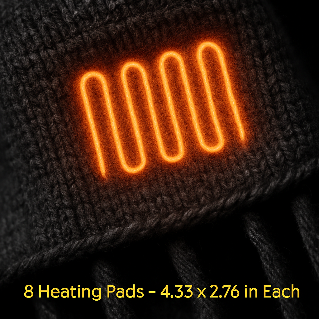 77x24In USB Heated Shawl with Teasel Wearable Heating Blanket Electric Throw Wrap Indoor Outdoor with Zipper 3 Heating Levels Machine Washable for Out