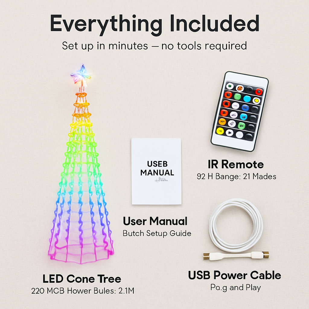 LED Smart Christmas Cone Tree Outdoor Lighted Christmas Tree Light with App Control Remote Control IP44 Waterproof Timer 210 Modes for Indoor Outside