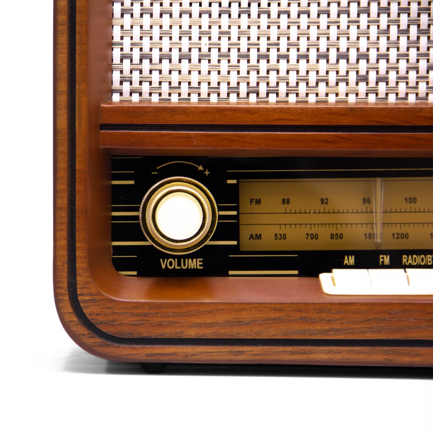 Vintage-Style Wooden AM/FM Radio – Retro Tabletop Radio with Classic Dial Tuning