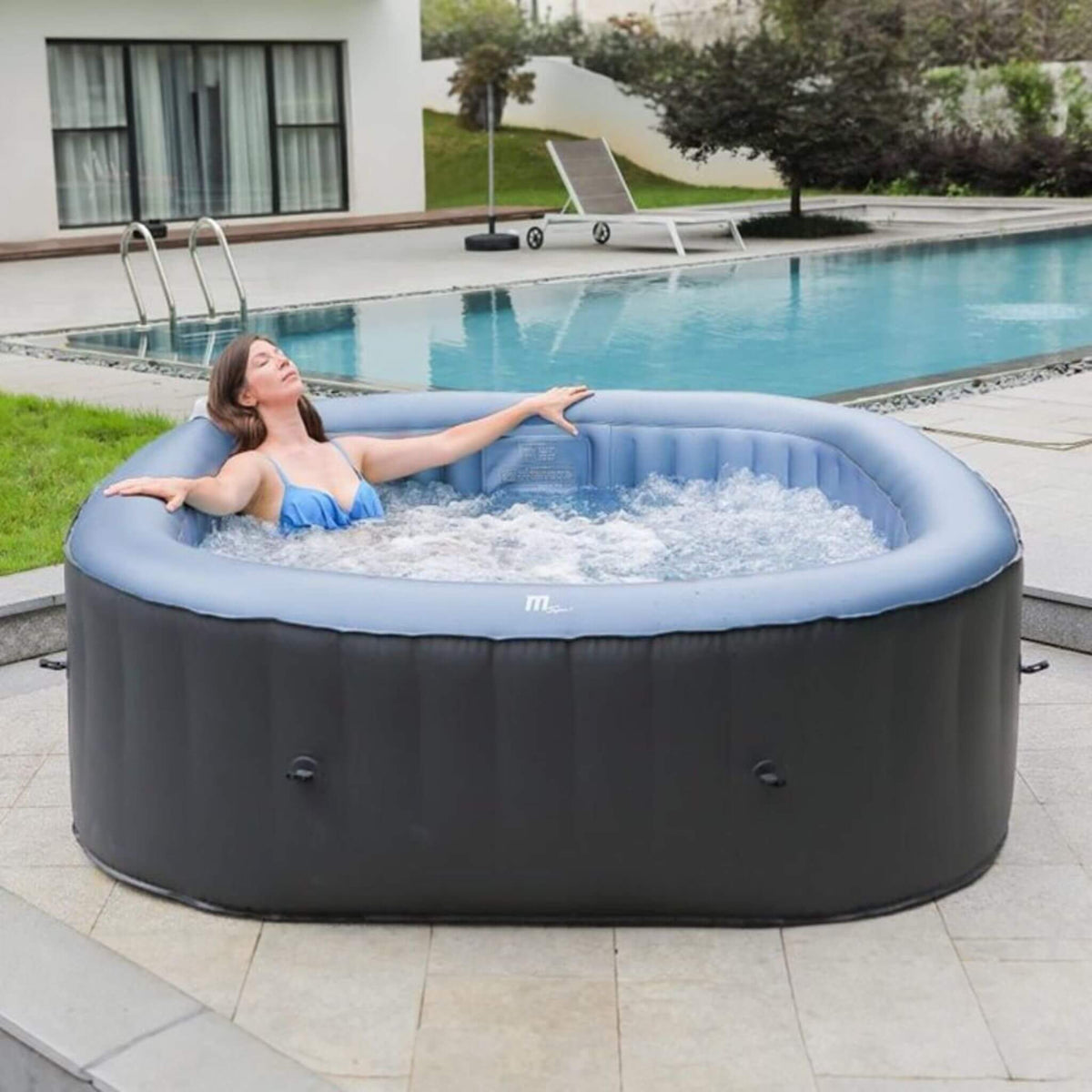 MSpa Tekapo 6-Person Inflatable Square Spa Hot Tub 132 Bubble Jets
