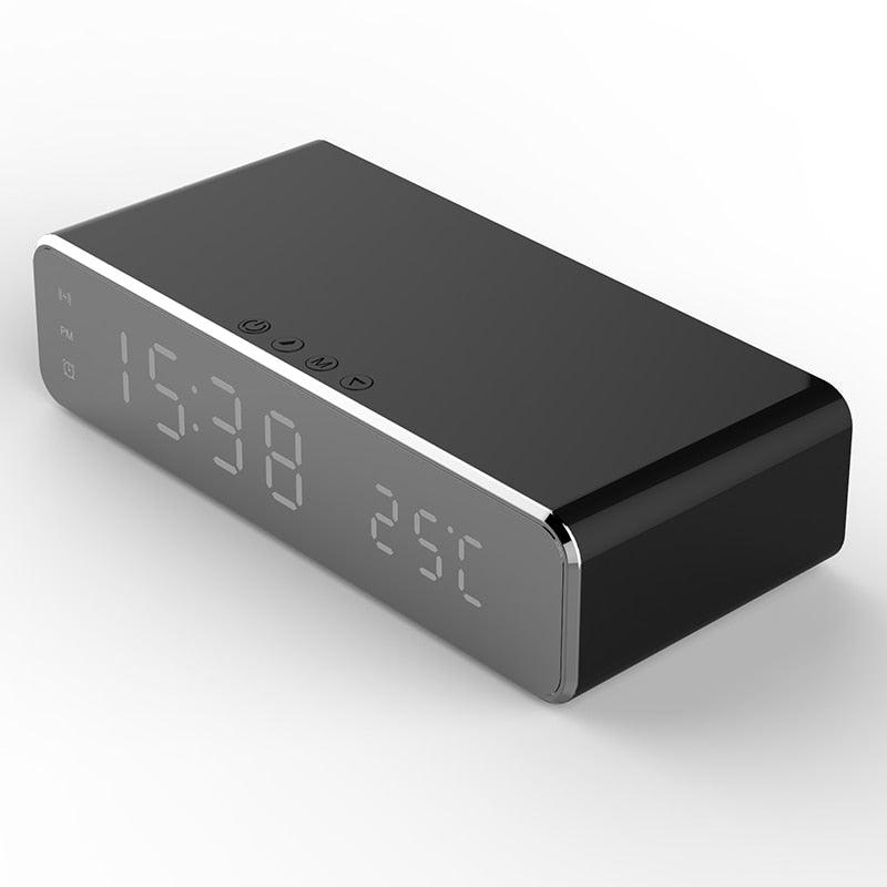 Digital Alarm Clock Wireless Mobile Phone Charger