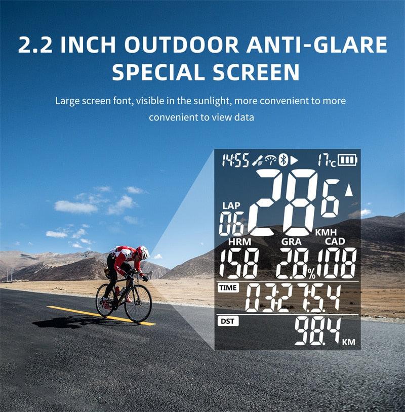 GPS Waterproof Bike Computer with LCD Speedometer