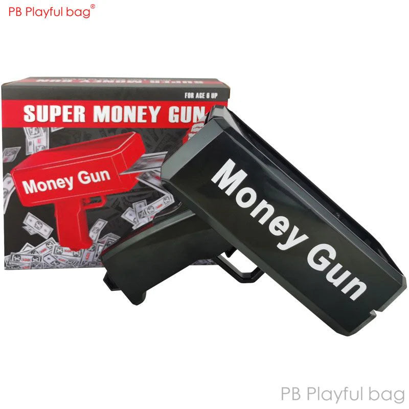 Electric Money Gun Dispenses 100pcs Realistic Looking Cash Party Wedding