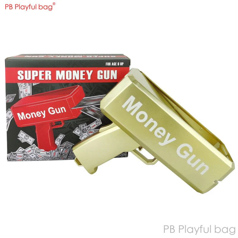 Electric Money Gun Dispenses 100pcs Realistic Looking Cash Party Wedding