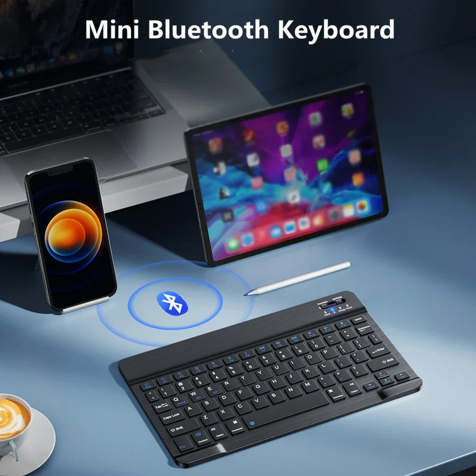 Compact Wireless Keyboard Connect 4 Devices at Once