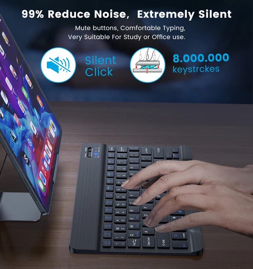Compact Wireless Keyboard Connect 4 Devices at Once