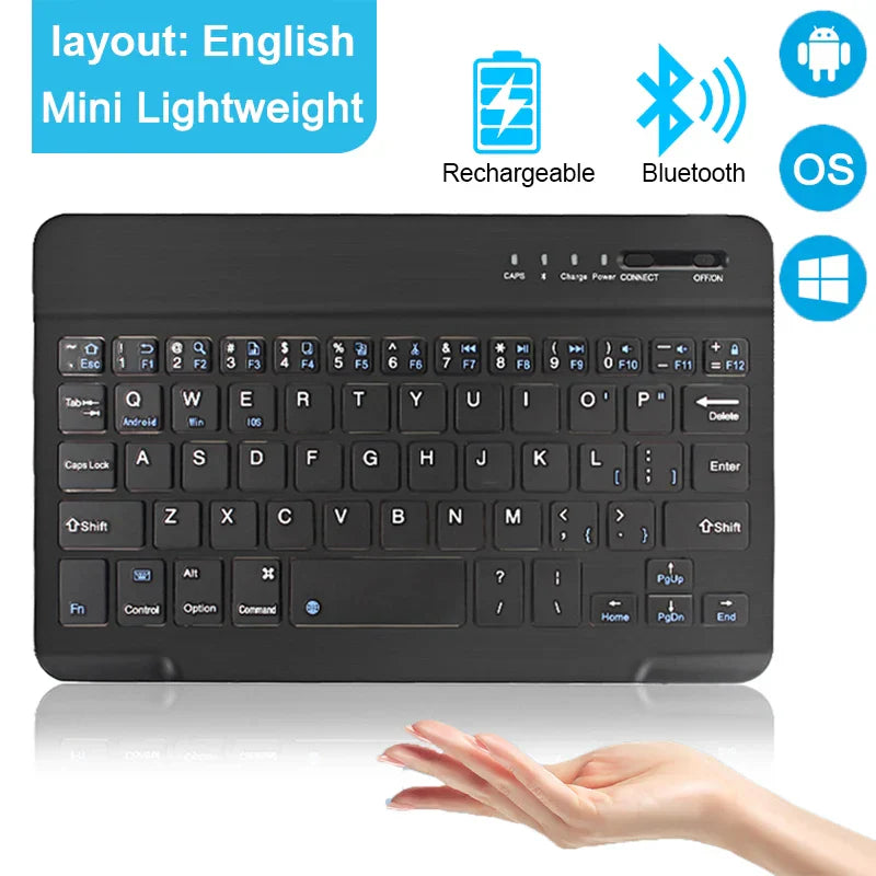 Compact Wireless Keyboard Connect 4 Devices at Once