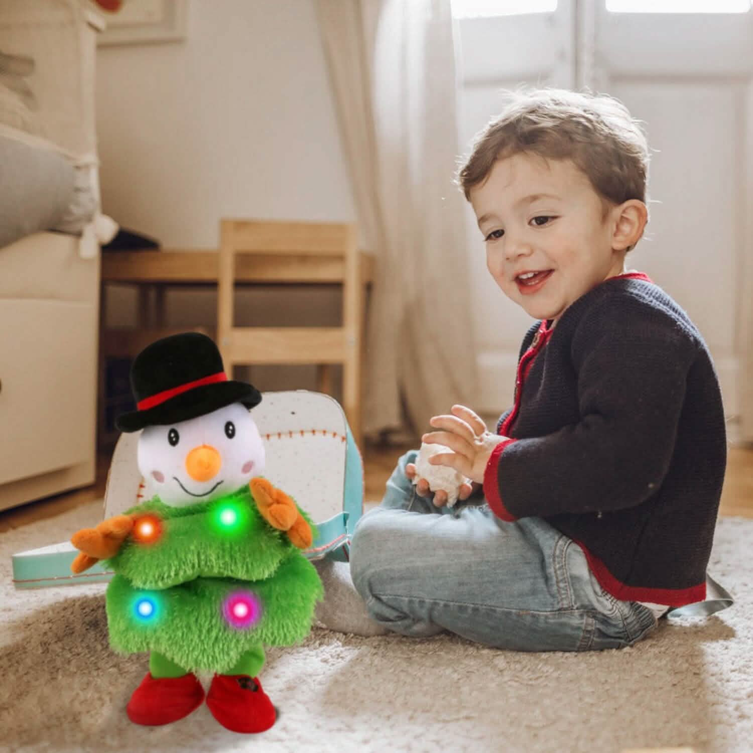 Electric Dancing Singing Plush Toy Elk, Penguin or Snowman