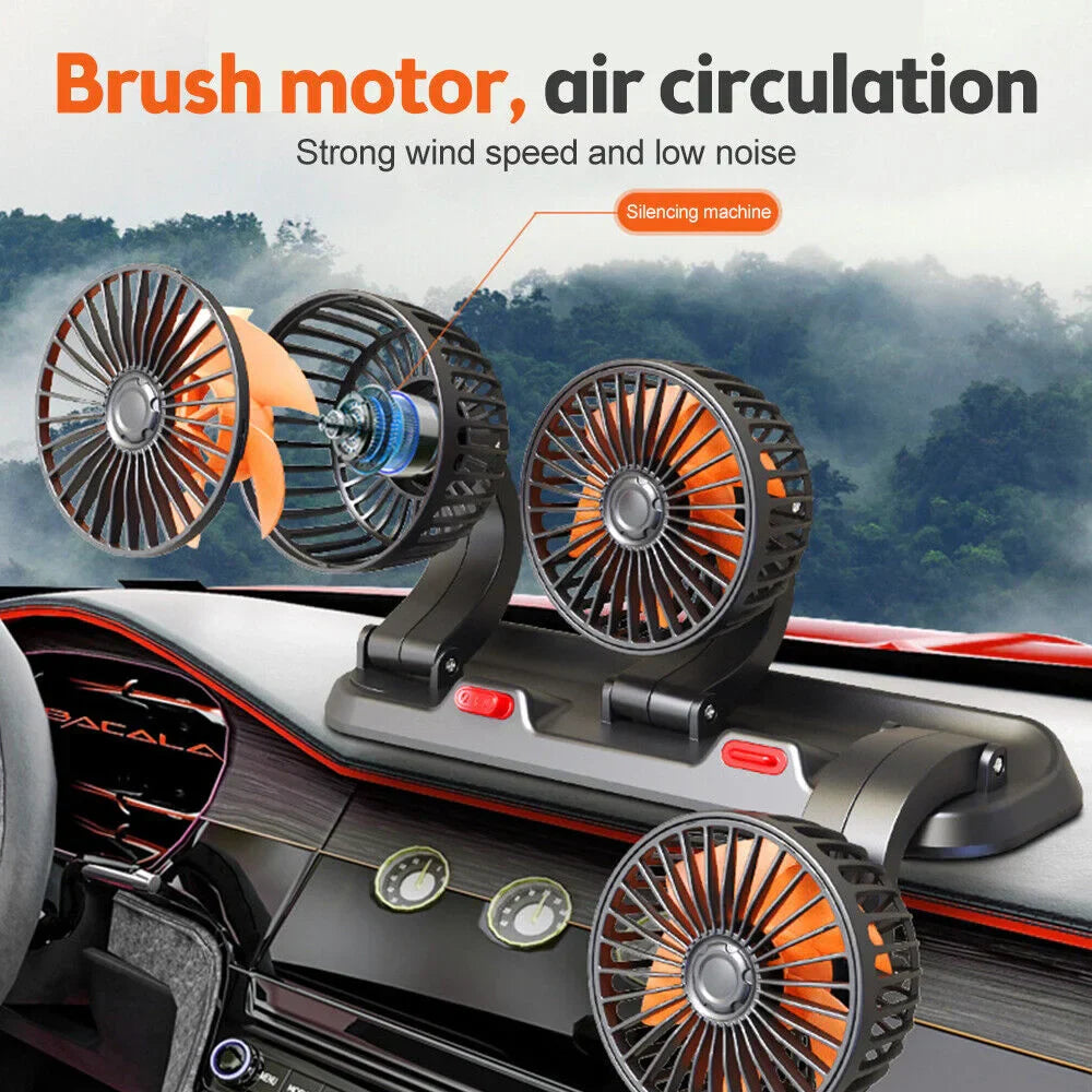 3 Head Automotive Dashboard Electric Fan