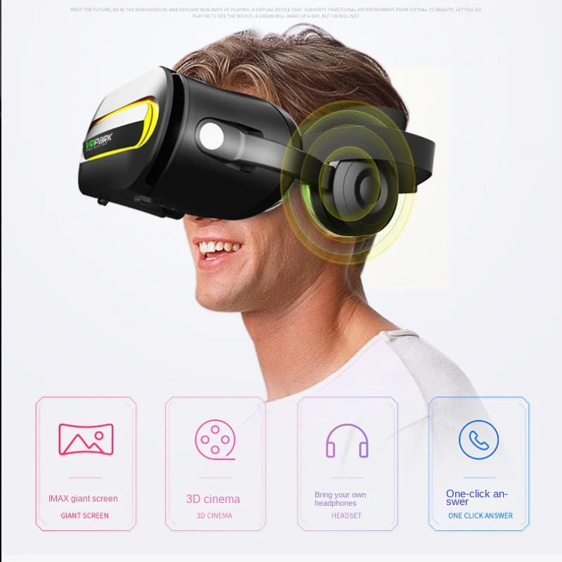 Bluetooth 5.0 3D VR Smart Virtual Reality Glasses with Headset