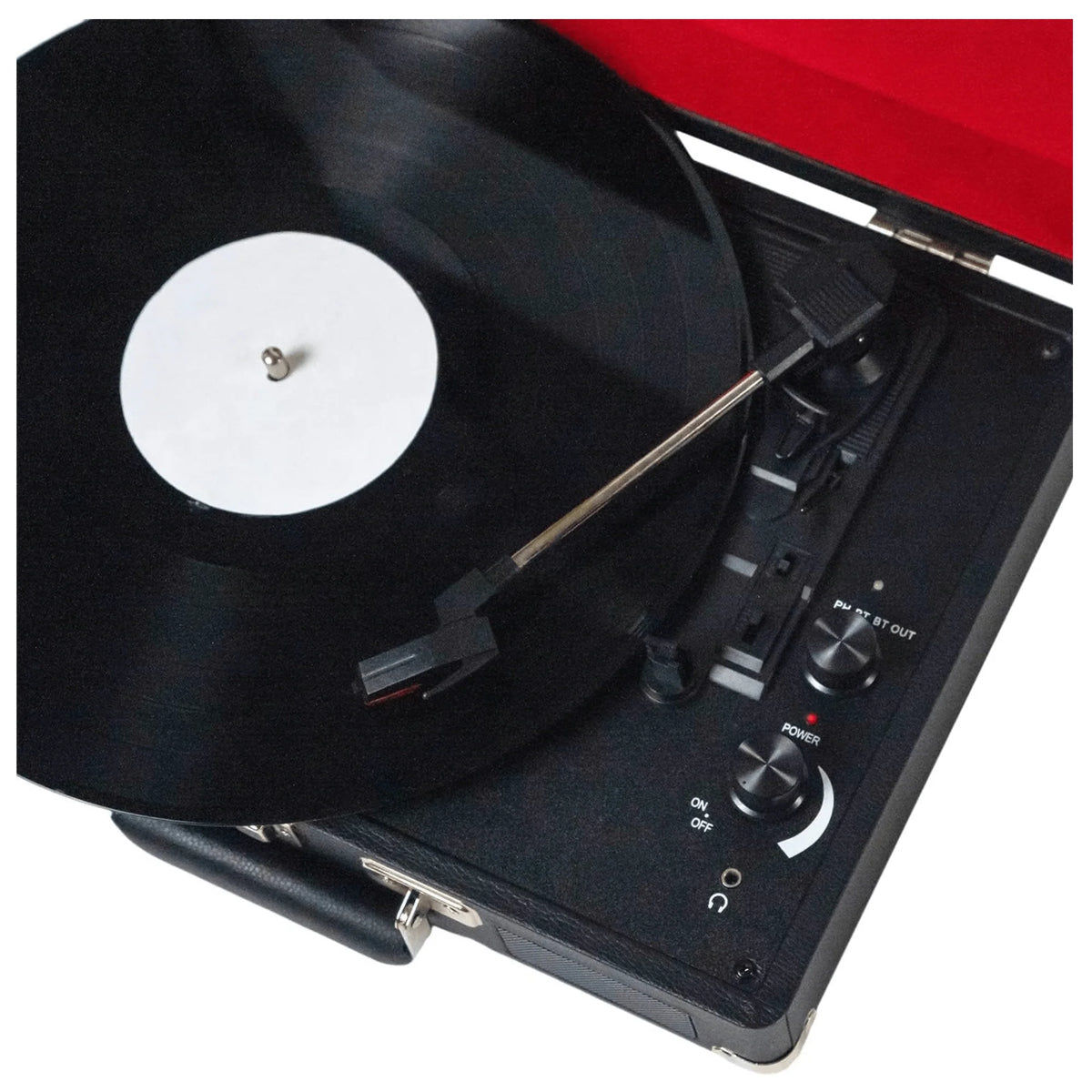 Metro Dual Bluetooth Suitcase Turntable – Black, Refurbished