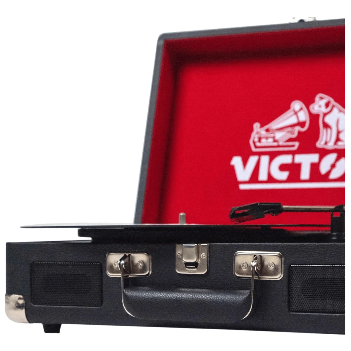 Metro Dual Bluetooth Suitcase Turntable – Black, Refurbished