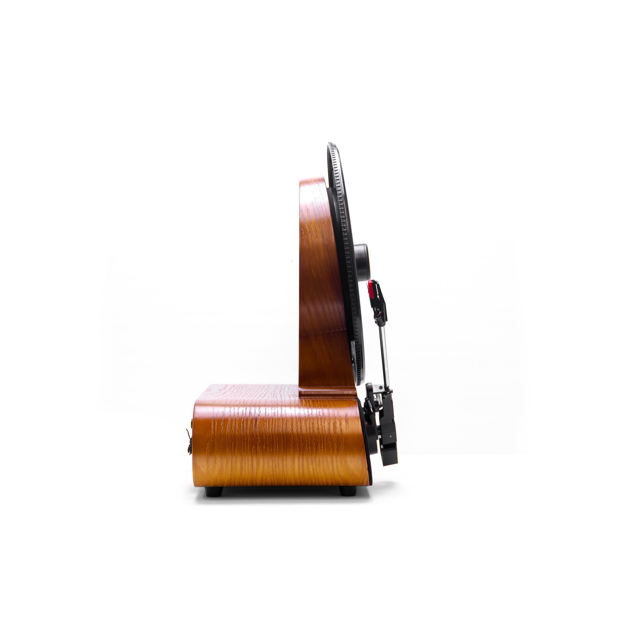 Vertical Vinyl Record Player Bluetooth FM Clock